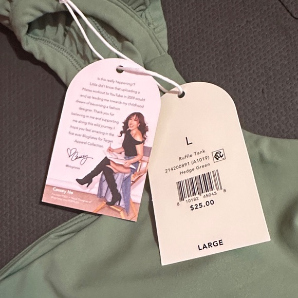 Blogilates Sage Ruffle Ruffle Tank - Picture 4 of 6